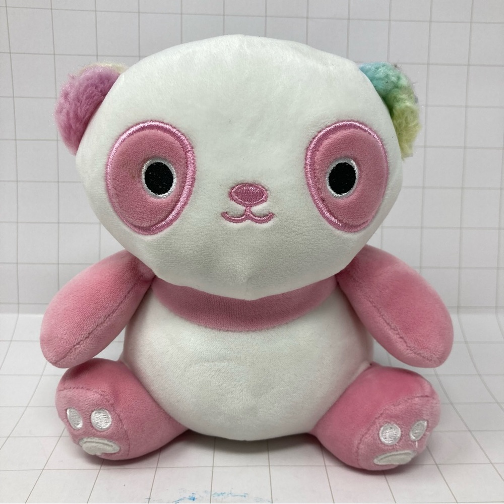 Panda Squishmallow kaldette pink panda rainbow ears